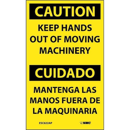 CAUTION, KEEP HANDS OUT OF MOVING, ESC622AP